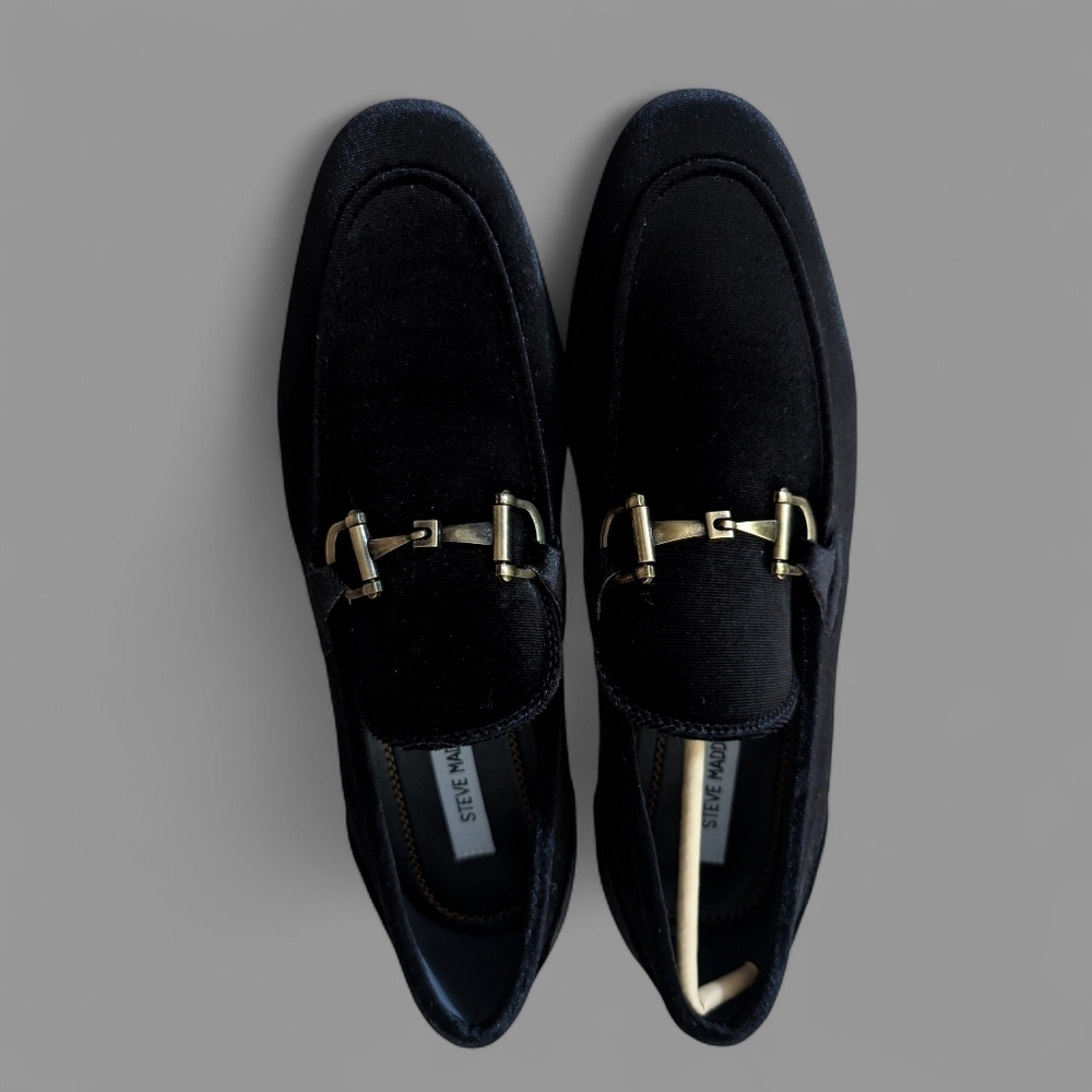 Brand New- Steve Madden Mens 'Madly' Velvet Loafers- Size 10 - Picture 4 of 6